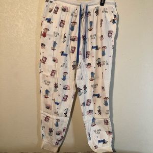 Dog print pajama pants